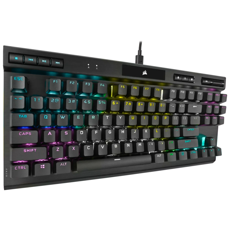Corsair K70 RGB TKL Mechanical Gaming Keyboard; Backlit RGB LED; Cherry MX Speed Keyswitches; Black (CH-9119014-NA) - Image 7