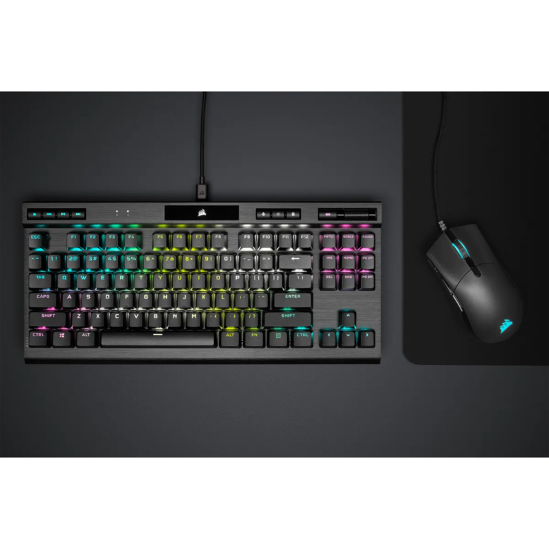 Corsair K70 RGB TKL Mechanical Gaming Keyboard; Backlit RGB LED; Cherry MX Speed Keyswitches; Black (CH-9119014-NA) - Image 8