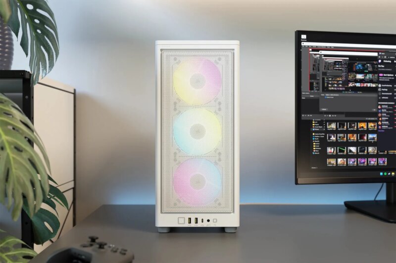 iCUE 2000D RGB AIRFLOW White Mini-ITX PC Case; 3x 2.5'' Drive Bays; Up to 360mm Radiator compatible; 2x 120mm fan incl (CC-9011247-WW) - Image 29
