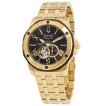 Bulova Marine Star Open Heart Black Dial Automatic Diver's 98A273 200M Men's Watch