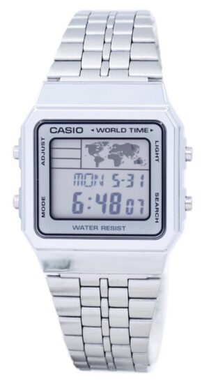 Casio Vintage World Time - Silver (A500WA-7DF) Unisex Watch_main