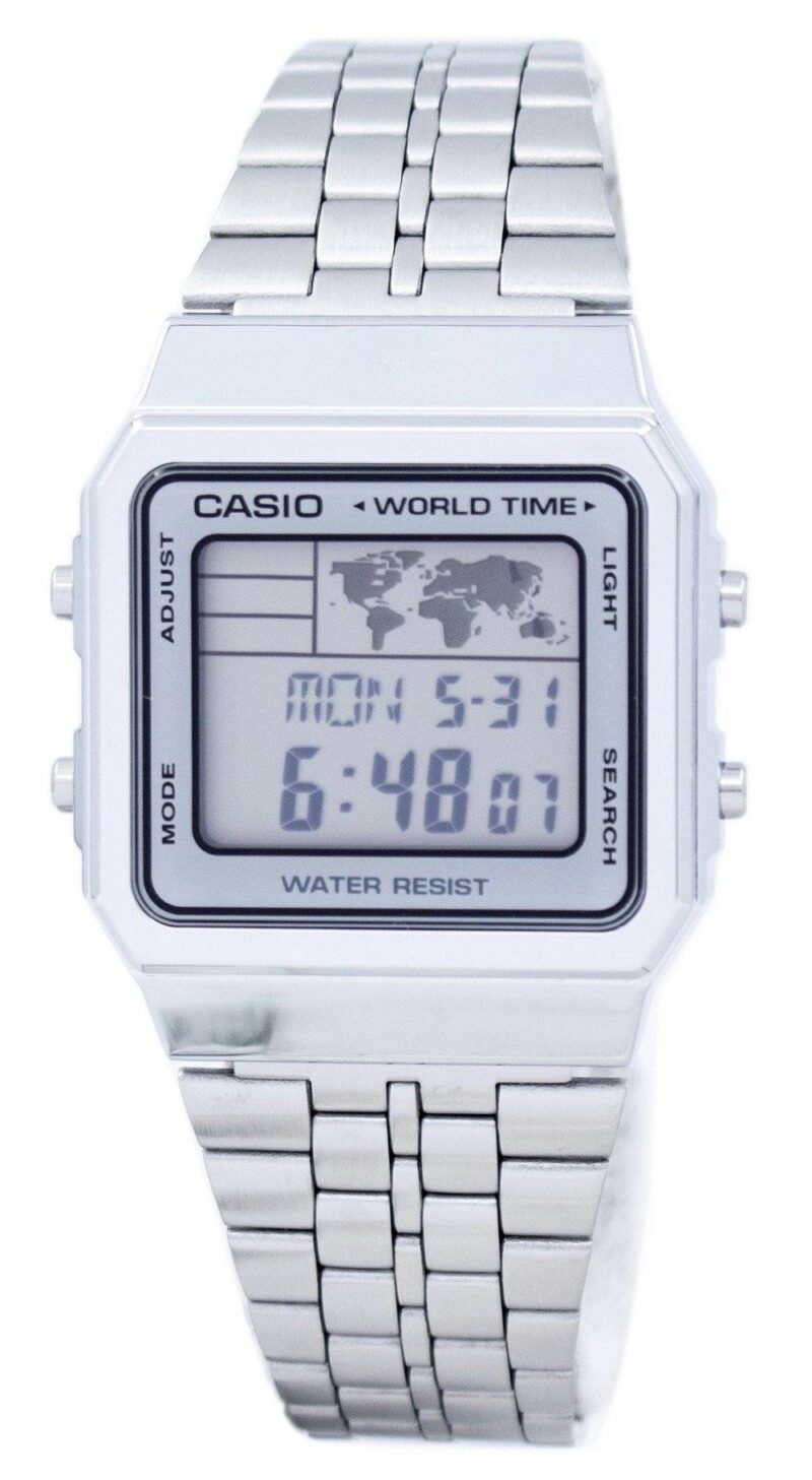 Casio Vintage World Time - Silver (A500WA-7DF) Unisex Watch_main
