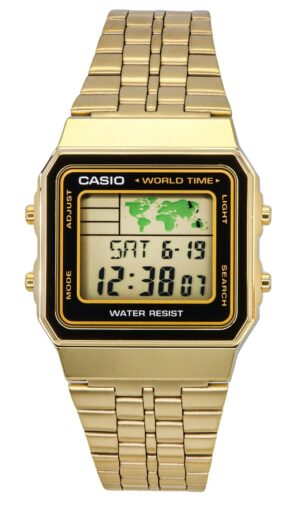 Casio Digital Stainless Steel World Time A500WGA-1DF A500WGA-1 Men's Watch