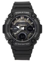 Casio Standard Analog Digital Resin Strap Grey Dial Quartz AEQ-120W-1BV 100M Men's Watch
