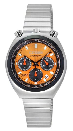 Citizen Bullhead Tsnuo Chronograph Limited Edition Stainless Steel Orange Dial Quartz AN3660-81X Men's Watch