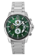 Citizen Chronograph Stainless Steel Green Dial Quartz AN3690-56X 100M Men's Watch
