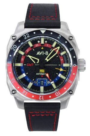 AVI-8 Hawker Hunter Atlas GMT Devil Black Dial Automatic AV-4122-01 Men's Watch