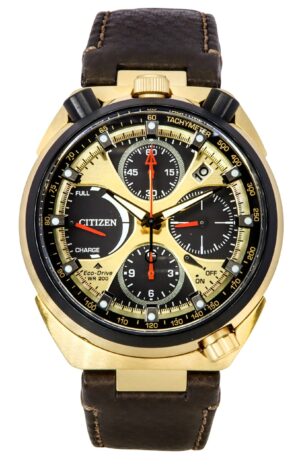 Citizen Promaster Tsuno Chronograph Limited Edition Gold And Black Dial Eco-Drive Diver's AV0072-01X 200M Men's Watch