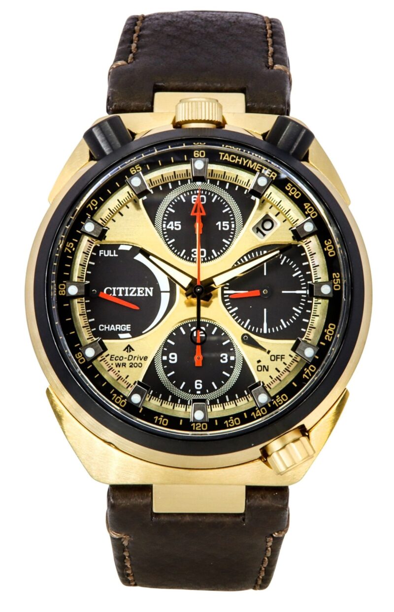Citizen Promaster Tsuno Chronograph Limited Edition Gold And Black Dial Eco-Drive Diver's AV0072-01X 200M Men's Watch