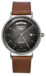 Bauhaus Classic Leather Strap Anthracite Dial Automatic 21622 Men's Watch