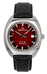 Certina DS-2 Leather Strap Red Dial Automatic Diver's C024.407.17.421.00 200M Men's Watch