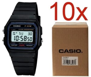 Casio Vintage F-91w-1yeg **pack 10 Pcs** (F-91W-1YEG-10) Unisex Watch_main