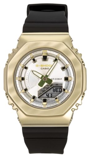 Casio G-Shock Metal Clad Analog Digital Resin Strap Siver Dial Quartz GM-S2100BC-1A 200M Women's Watch