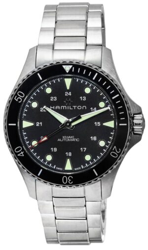 Hamilton Khaki Navy Scuba Black Dial Automatic Diver's H82515130 300M Men's Watch