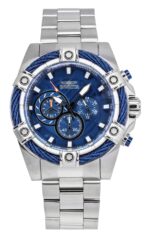 Invicta Bolt Chronograph Stainless Steel Blue Dial Quartz 25513 100M Men's Watch