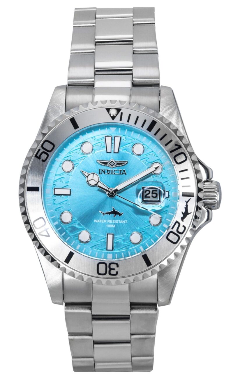 Invicta Pro Diver Stainless Steel Light Blue Dial Quartz 44715 100M Men's Watch