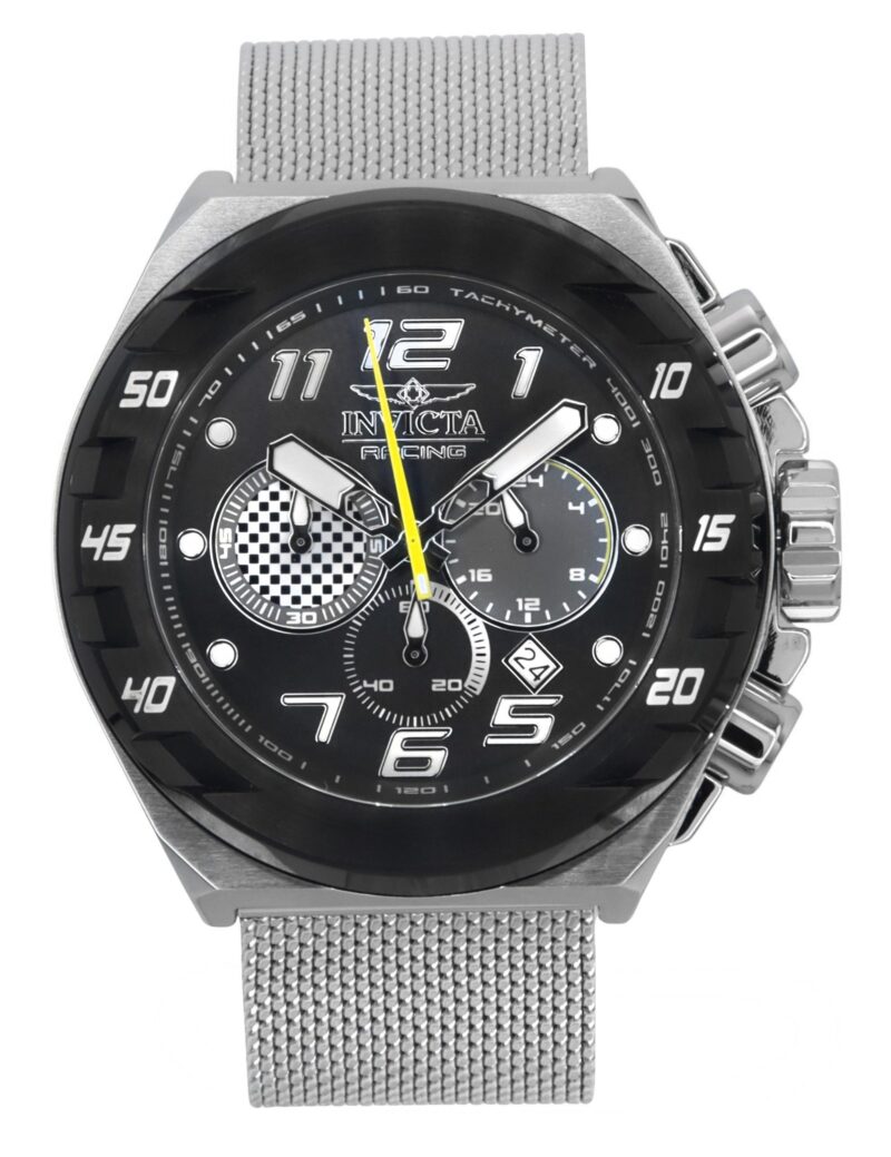 Invicta Racing Chronograph GMT Stainless Steel Grey Dial Quartz 47203 Men's Watch