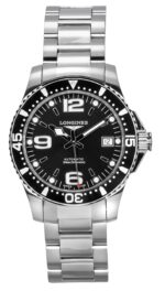 Longines HydroConquest Stainless Steel Black Dial Automatic Diver's L3.741.4.56.6 300M Men's Watch