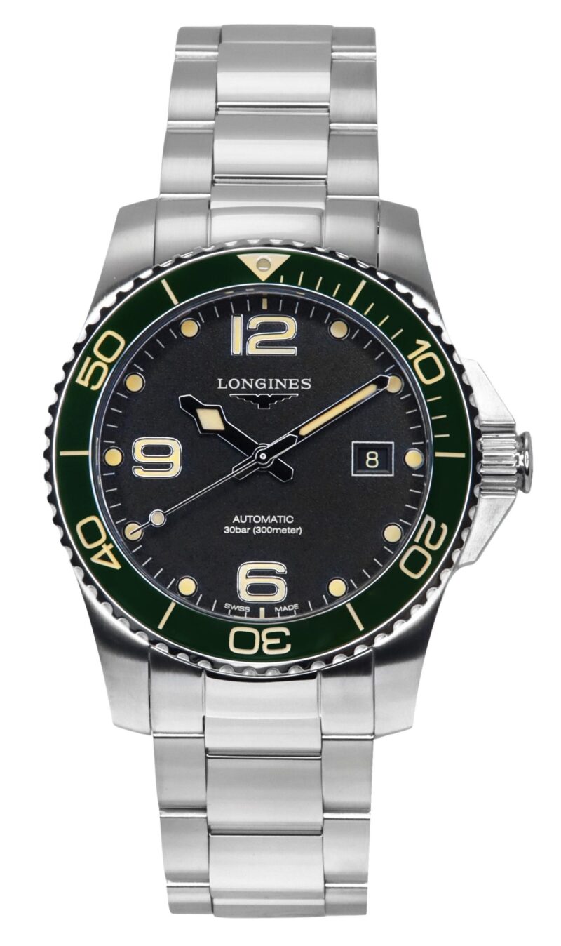 Longines HydroConquest Stainless Steel Black Dial Automatic Diver's L3.781.4.05.6 300M Men's Watch