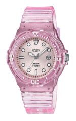 Casio POP Analog Resin Strap Silver Dial Translucent Quartz LRW-200HS-4EV 100M Women's Watch