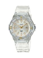 Casio POP Analog Resin Strap Silver Dial Translucent Quartz LRW-200HS-7EV 100M Women's Watch