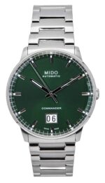 Mido Commander Big Date Stainless Steel Green Dial Automatic M021.626.11.091.00 Men's Watch