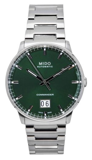 Mido Commander Big Date Stainless Steel Green Dial Automatic M021.626.11.091.00 Men's Watch
