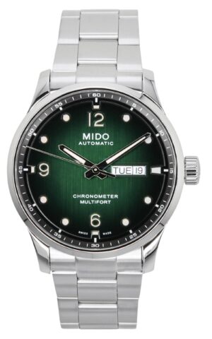 Mido Multifort M Chronometer Stainless Steel Green Dial Automatic M038.431.11.097.00 100M Men's Watch