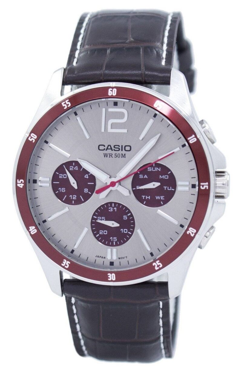 Casio Collection Multifunction Calendar. Leather - Two Tones (MTP-1374L-7A1VDF) Men's Watch_main