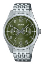 Casio Standard Analog Stainless Steel Green Dial Quartz MTP-E340D-3AV Men's Watch