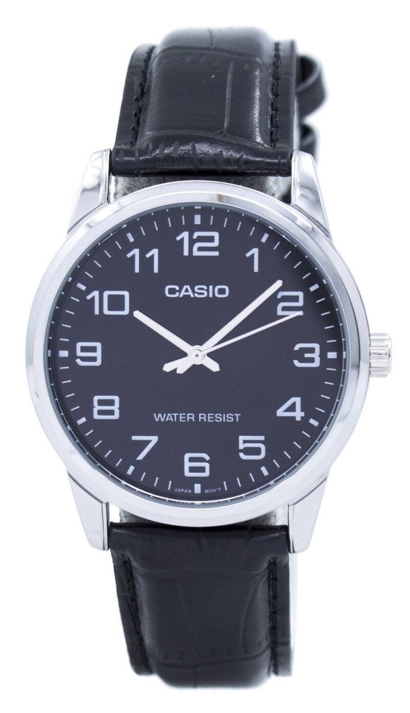 Casio Collection Only Time. Leather - Black (MTP-V001L-1BUDF) Men's Watch_main