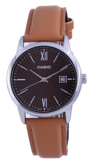 Casio Collection Date. Leather - Bronze (MTP-V002L-5B3) Men's Watch_main