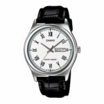 Casio Collection Day Date Romans. Leather - White (MTP-V006L-7BUDF) Men's Watch_main
