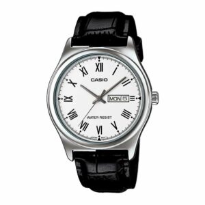 Casio Collection Day Date Romans. Leather - White (MTP-V006L-7BUDF) Men's Watch_main