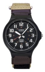 Casio Standard Analog Cloth Strap Black Dial Quartz MW-240B-5BV Men's Watch
