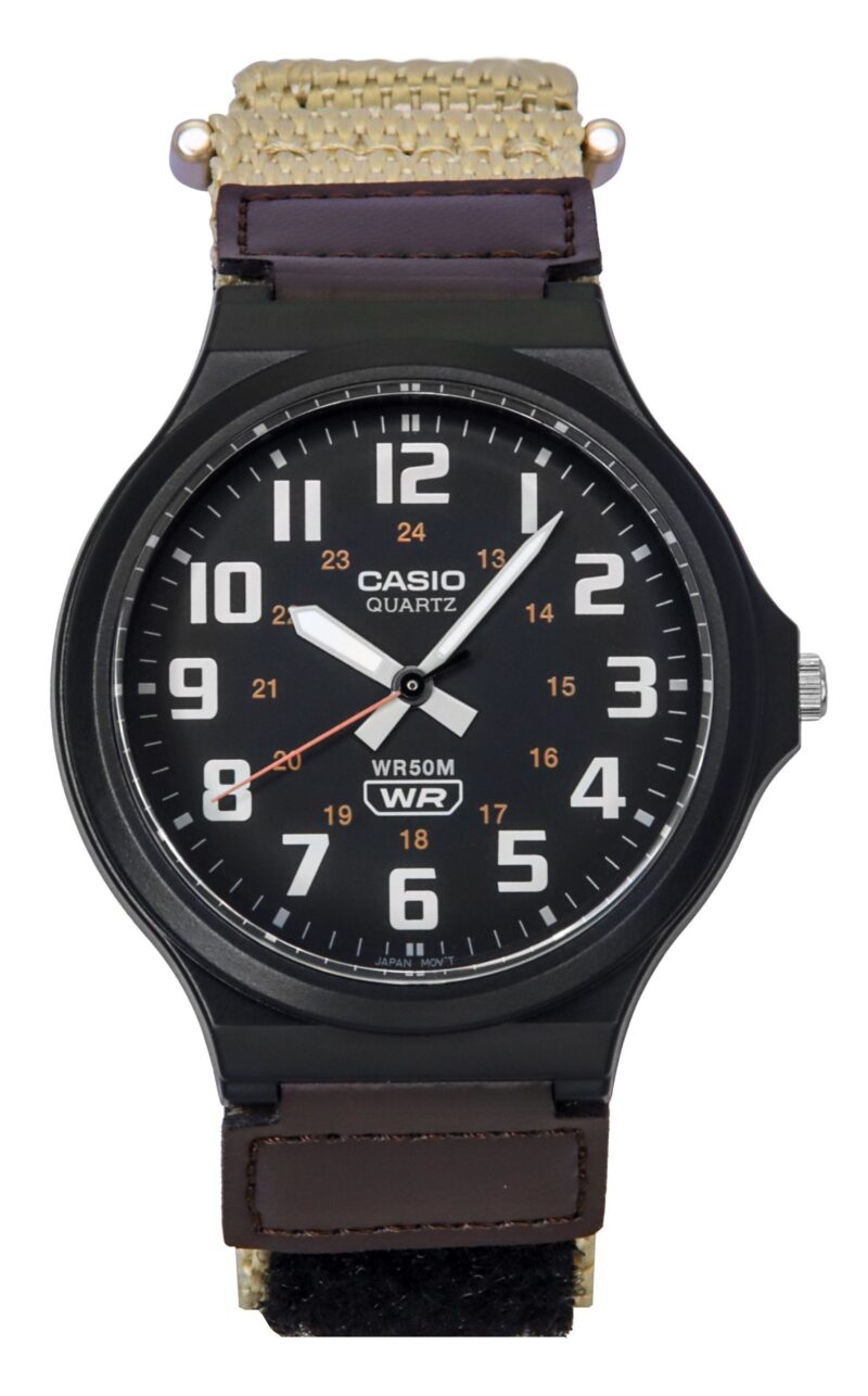 Casio Standard Analog Cloth Strap Black Dial Quartz MW-240B-5BV Men's Watch