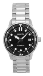 Citizen Stainless Steel Black Dial Automatic NJ0191-83E 100M Men's Watch
