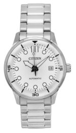 Citizen Automatic Stainless Steel White Dial NJ0191-83L 100M Men's Watch