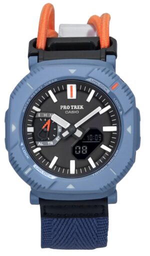 Casio Pro Trek Hiker Line Analog Digital Mobile Link Cloth Strap Grey Dial Tough Solar PRJ-B001B-2 100M Men's Watch