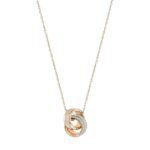 Swarovski Hyperbola Clear Crystals And Rose Gold Tone Plated Pendant 5240525 For Women