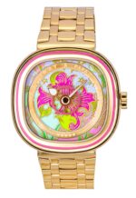 Sevenfriday C-Series Papa Don't Preach Gold Tone Stainless Steel Multicolor Dial Quartz SF-C2-01 Women's Watch