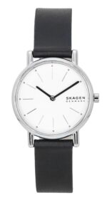 Skagen Signatur Lille Leather Strap White Dial Quartz SKW3120 Women's Watch