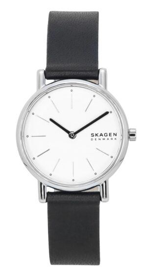 Skagen Signatur Lille Leather Strap White Dial Quartz SKW3120 Women's Watch