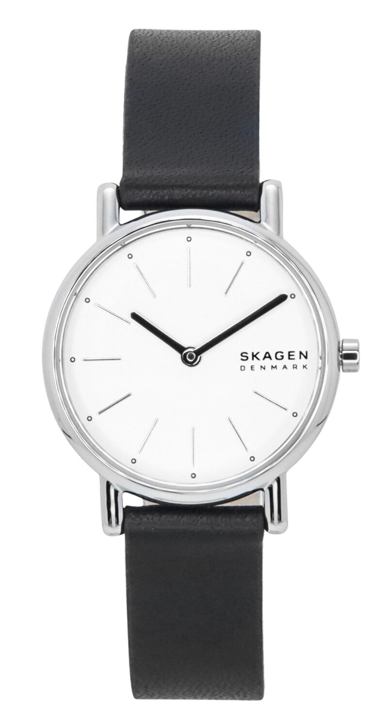 Skagen Signatur Lille Leather Strap White Dial Quartz SKW3120 Women's Watch