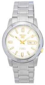 Seiko 5 Stainless Steel White Dial Automatic SNKK07 SNKK07J1 SNKK07J Men's Watch