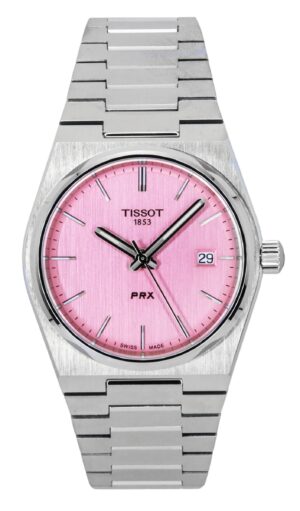 Tissot PRX Stainless Steel Pink Dial Quartz T137.210.11.331.00 100M Women's Watch
