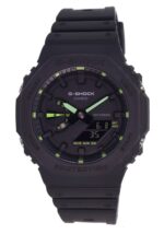 Refurbished Casio G-Shock Analog Digital Neon Accent Resin Strap Black Dial Quartz GA-2100-1A3 200M Men's Watch