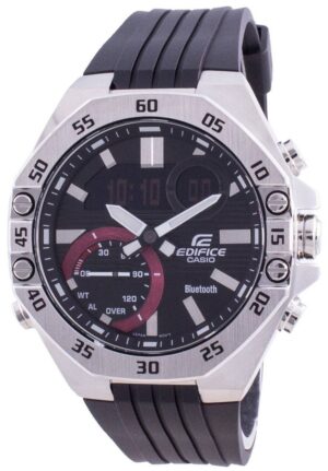 Refurbished Casio Edifice Smartphone Link Analog Digital Resin Strap Black Dial Quartz ECB-10P-1A 100M Men's Watch