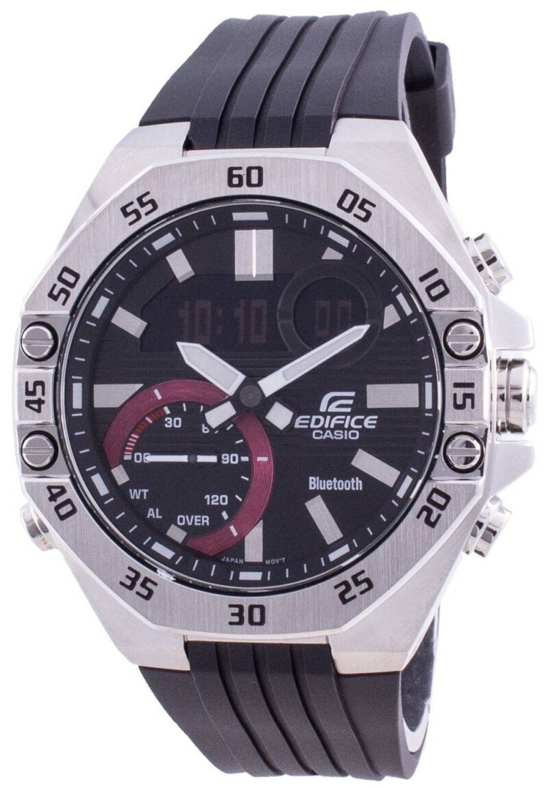Refurbished Casio Edifice Smartphone Link Analog Digital Resin Strap Black Dial Quartz ECB-10P-1A 100M Men's Watch