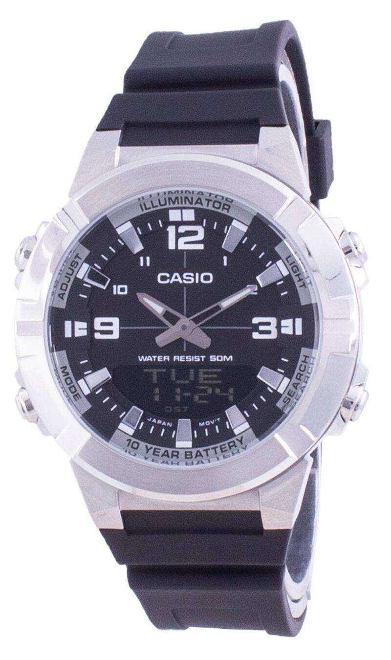 Refurbished Casio Analog Digital Resin Strap Blue Dial Quartz AMW-870-1A Men's Watch